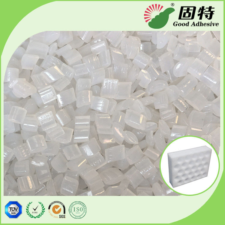 Yellowish EVA resin Granule solid Packaging Hot Melt Glue Pellets , High Strength Hot Glue Block