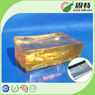 Yellow and semi-transparent Hot Melt Pressure Sensitive Glue Adhesive For Mail Bag Sealing Good Like Henkel