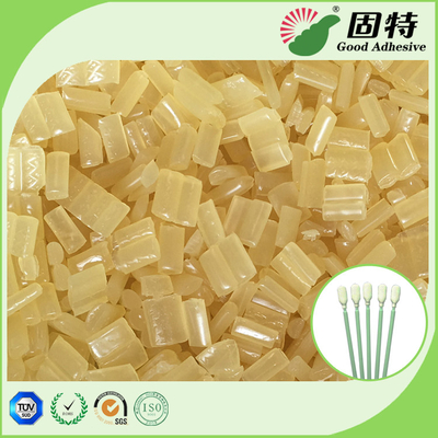Yellow Block Industrial Hot Melt Glue , Disposable Cotton Swab Hot Melt Pellets