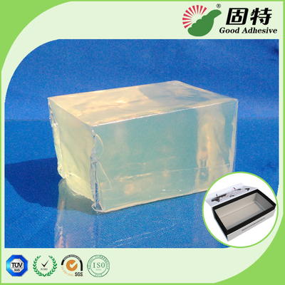 Gift Box PSA Pressure Sensitive Adhesive Packaging Strong Adhesive, Yellow and semi-transparent Block Hot melt adhesive
